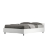 Lit double français avec rangement 140x190 en bois blanc Nuamo Vente