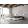 Lit double français avec rangement 140x190 en bois blanc Nuamo Remises