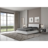 Lit double français 140x190 tête de lit droite bois blanc Demas Offre