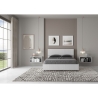 Lit double français 140x190 tête de lit droite bois blanc Demas Remises