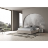 Lit double avec rangement 160x190 en tissu beige Azelia Offre