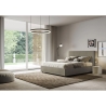Lit double avec coffre 160x190 en similicuir beige Mika Offre