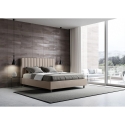Lit double avec sommier coffre rembourré 160x210 Agueda Remises