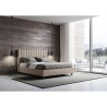 Lit double avec sommier coffre rembourré 160x210 Agueda Remises