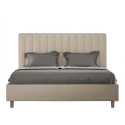 Lit double avec sommier coffre rembourré 160x210 Agueda Vente