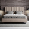 Lit double avec sommier coffre rembourré 160x210 Agueda Promotion