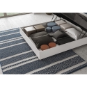 Lit double sans sommier 160x190 blanc avec tête de lit haute New Egos Réductions