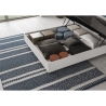 Lit double sans sommier 160x190 blanc avec tête de lit haute New Egos Réductions