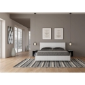 Lit double 160x190 design moderne blanc avec sommier et tête de lit Demas Remises