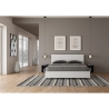Lit double 160x190 design moderne blanc avec sommier et tête de lit Demas Remises