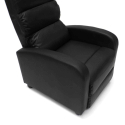 Fauteuil relax inclinable avec repose-pieds en similicuir Alice