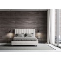 Lit double rembourré simili cuir sans sommier 160x190 Agueda Choix