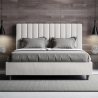 Lit double rembourré simili cuir sans sommier 160x190 Agueda Vente