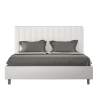 Lit double rembourré simili cuir sans sommier 160x190 Agueda Réductions
