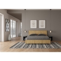 Lit double 160x190cm sans sommier avec tête de lit inclinée Demas Choix