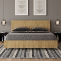 Lit double 160x190cm sans sommier avec tête de lit inclinée Demas Vente