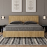 Lit double 160x190cm sans sommier avec tête de lit inclinée Demas Vente