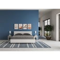 Lit matrimonial 160x200cm avec sommier coffre tête de lit inclinée Ankel Choix