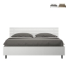 Lit matrimonial 160x200cm avec sommier coffre tête de lit inclinée Ankel Promotion