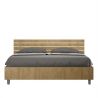 Lit double 160x190 en bois sans sommier tête de lit inclinée Ankel Vente