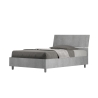 Lit une place et demie avec rangement 120x200 cm tête de lit inclinée Demas Vente