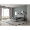 Lit une place et demie avec rangement 120x200 cm tête de lit inclinée Demas Offre