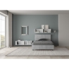 Lit une place et demie avec rangement 120x200 cm tête de lit inclinée Demas Remises
