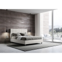 Lit double 160x200 sans sommier avec tête de lit en similicuir Agueda Choix