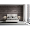 Lit double 160x200 sans sommier avec tête de lit en similicuir Agueda Modèle