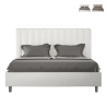 Lit double 160x200 sans sommier avec tête de lit en similicuir Agueda Promotion