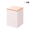 Grand pot de cuisine 10x10x14,5 cm en grès avec couvercle 1080 ml Modern Promotion