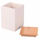 Grand pot de cuisine 10x10x14,5 cm en grès avec couvercle 1080 ml Modern Offre