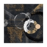 Tableau abstrait noir et or sur toile Canone Arturo Armenti Offre