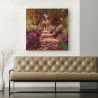 Tableau style impressionniste Sentier dans le jardin de Monet Giverny Remises
