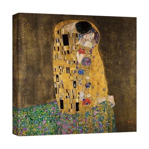 Tableau sur toile canvas Art Nouveau Le Baiser Gustav Klimt Promotion