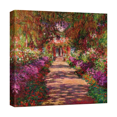 Tableau style impressionniste Sentier dans le jardin de Monet Giverny Promotion