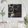 Toile imprimée abstraite noir et or Proporzione Arturo Armenti Remises