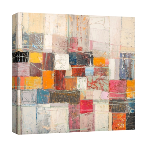 Tableau abstrait moderne impression sur toile Giorno di festa Lucas Promotion