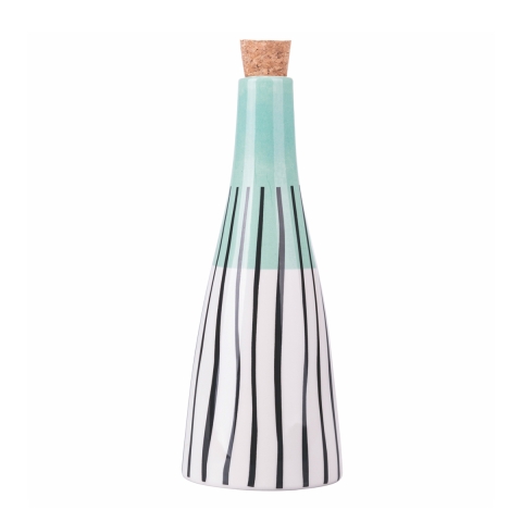 Oliera en céramique 532 ml design pyramide bouchon en liège Venice Lido Promotion