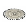 Ensemble de 6 sets de table décoratifs design géométrique 38cm Noir avec franges Offre