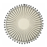 Ensemble de 6 sets de table ronds avec pompons design géométrique 38 cm Noir Vente