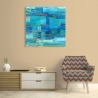 Tableau abstrait sur toile Monocrome Océan Lucas Vente