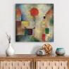 Tableau moderne abstrait impression sur toile canvas Red Balloon Paul Klee Vente