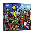 Tableau moderne paysage coloré sur toile Educatissimo Caos Wallas Promotion