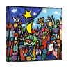 Tableau moderne paysage coloré sur toile Educatissimo Caos Wallas Promotion