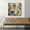 Tableau moderne abstrait impression sur toile canvas Red Balloon Paul Klee Remises
