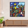 Tableau moderne paysage coloré sur toile Educatissimo Caos Wallas Vente