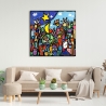 Tableau moderne paysage coloré sur toile Educatissimo Caos Wallas Remises