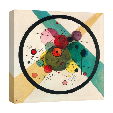 Tableau moderne abstrait sur toile Circles in a Circle Wassily Kandinsky Promotion