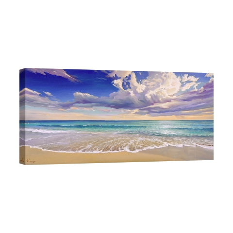 Grand tableau sur toile canvas pour salon Vague d'océan Adriano Galasso Promotion